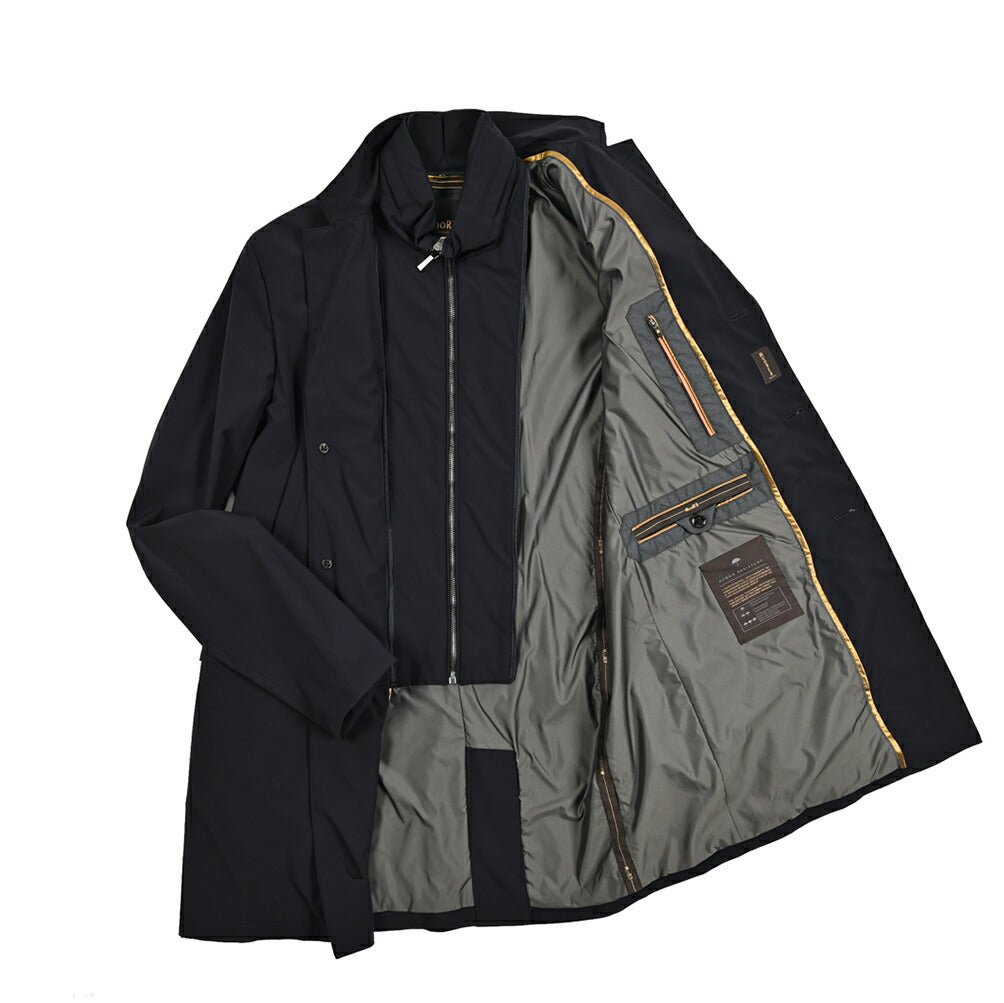 MOORER GIROLAMO - KN ストレッチナイロン 着脱可能ライナー付きチェスターコート / ACQUA RESISTANT(撥水)｜435902-50｜GUARDAROBA MILANO OFFICIAL STORE