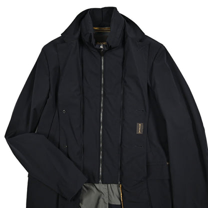 MOORER GIROLAMO - KN ストレッチナイロン 着脱可能ライナー付きチェスターコート / ACQUA RESISTANT(撥水)｜435902-50｜GUARDAROBA MILANO OFFICIAL STORE