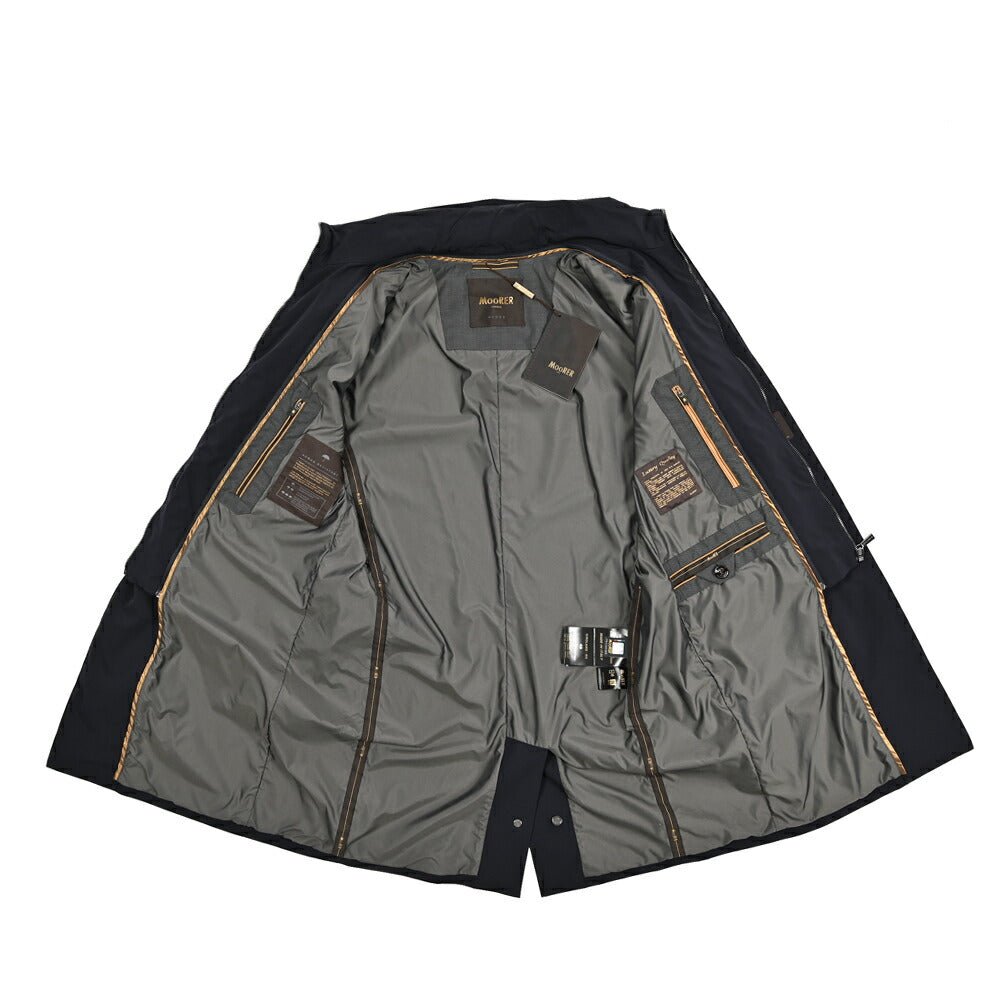 MOORER GIROLAMO - KN ストレッチナイロン 着脱可能フロントライナー付きチェスターコート / ACQUA RESISTANT(撥水)｜436054｜GUARDAROBA MILANO OFFICIAL STORE