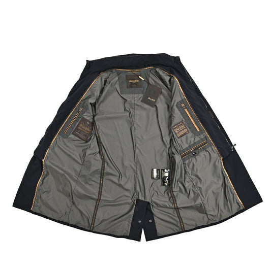 MOORER GIROLAMO - KN ストレッチナイロン 着脱可能フロントライナー付きチェスターコート / ACQUA RESISTANT(撥水)｜436054｜GUARDAROBA MILANO OFFICIAL STORE