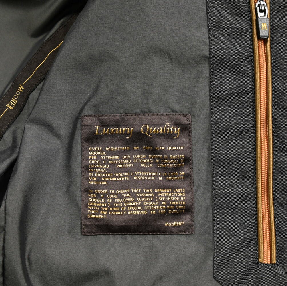 MOORER GIROLAMO - KN ストレッチナイロン 着脱可能フロントライナー付きチェスターコート / ACQUA RESISTANT(撥水)｜436054｜GUARDAROBA MILANO OFFICIAL STORE