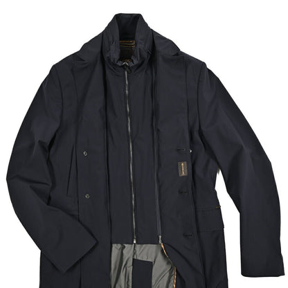 MOORER GIROLAMO - KN ストレッチナイロン 着脱可能フロントライナー付きチェスターコート / ACQUA RESISTANT(撥水)｜436054｜GUARDAROBA MILANO OFFICIAL STORE