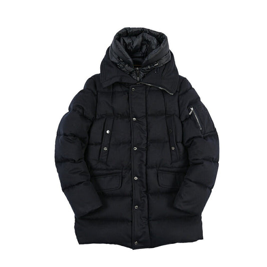 MOORER “GRIMA-IL” カシミヤ100% スタンドカラーダウンコート ダークネイビー(BLU SCURO) 48 | GUARDAROBA MILANO OFFICIAL STORE