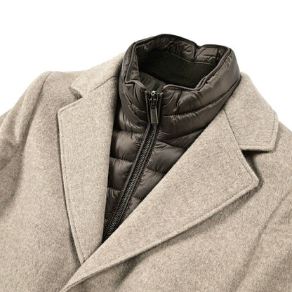 MOORER "HARRIS - LE" カシミヤ混ウール 3Bシングルダウンチェスターコート (着脱可能ライナー付き)｜417790｜GUARDAROBA MILANO OFFICIAL STORE