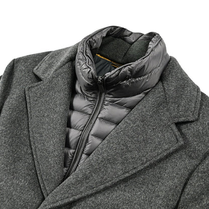 MOORER "HARRIS - LE" カシミヤ混ウール 3Bシングルダウンチェスターコート (着脱可能ライナー付き)｜417791｜GUARDAROBA MILANO OFFICIAL STORE