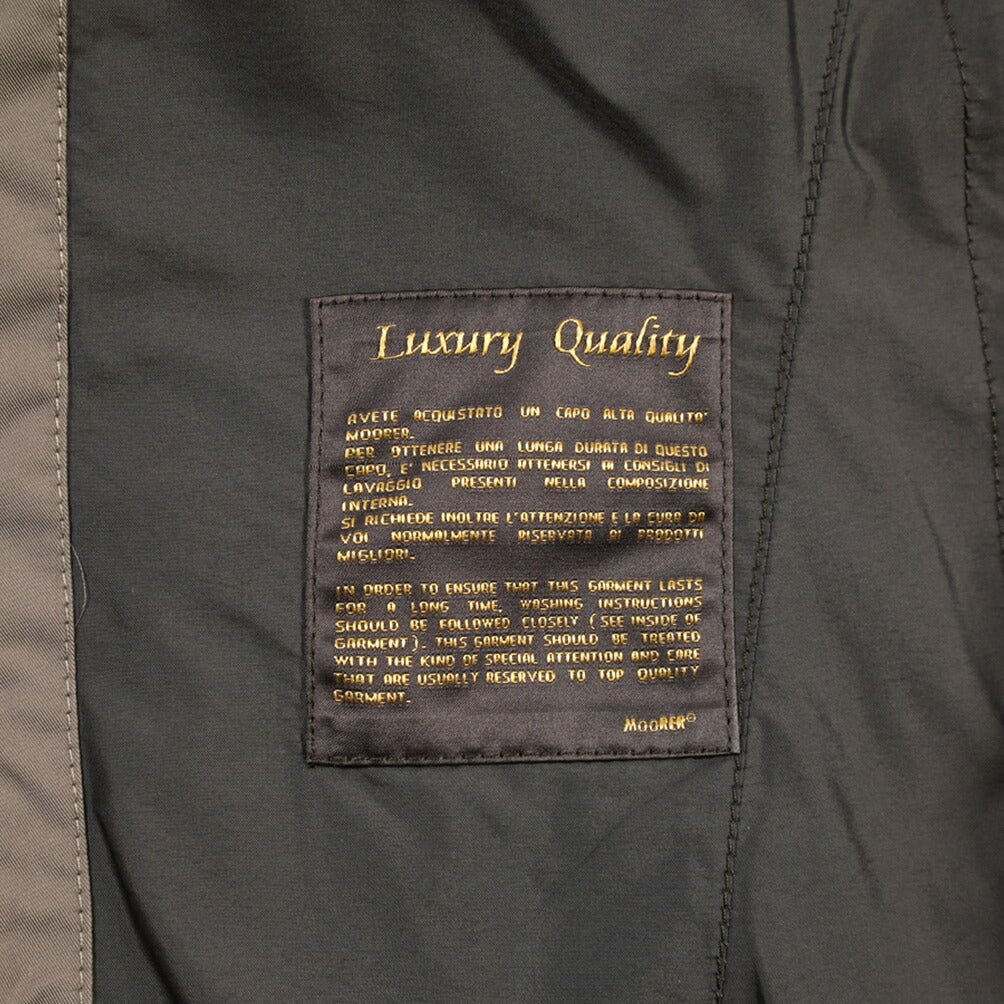 MOORER “HEKTOR-MK OT” ポリエステル100% スタンドカラーコート / ACQUA RESISTANT (撥水) ブラウン(AVANA) 48 | GUARDAROBA MILANO OFFICIAL STORE