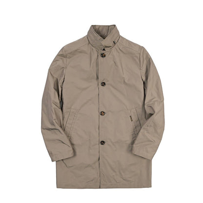 MOORER “HEKTOR-MK OT” ポリエステル100% スタンドカラーコート / ACQUA RESISTANT (撥水) ブラウン(AVANA) 48 | GUARDAROBA MILANO OFFICIAL STORE