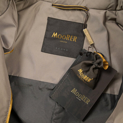 MOORER “HEKTOR-MK OT” ポリエステル100% スタンドカラーコート / ACQUA RESISTANT (撥水) ブラウン(AVANA) 48 | GUARDAROBA MILANO OFFICIAL STORE