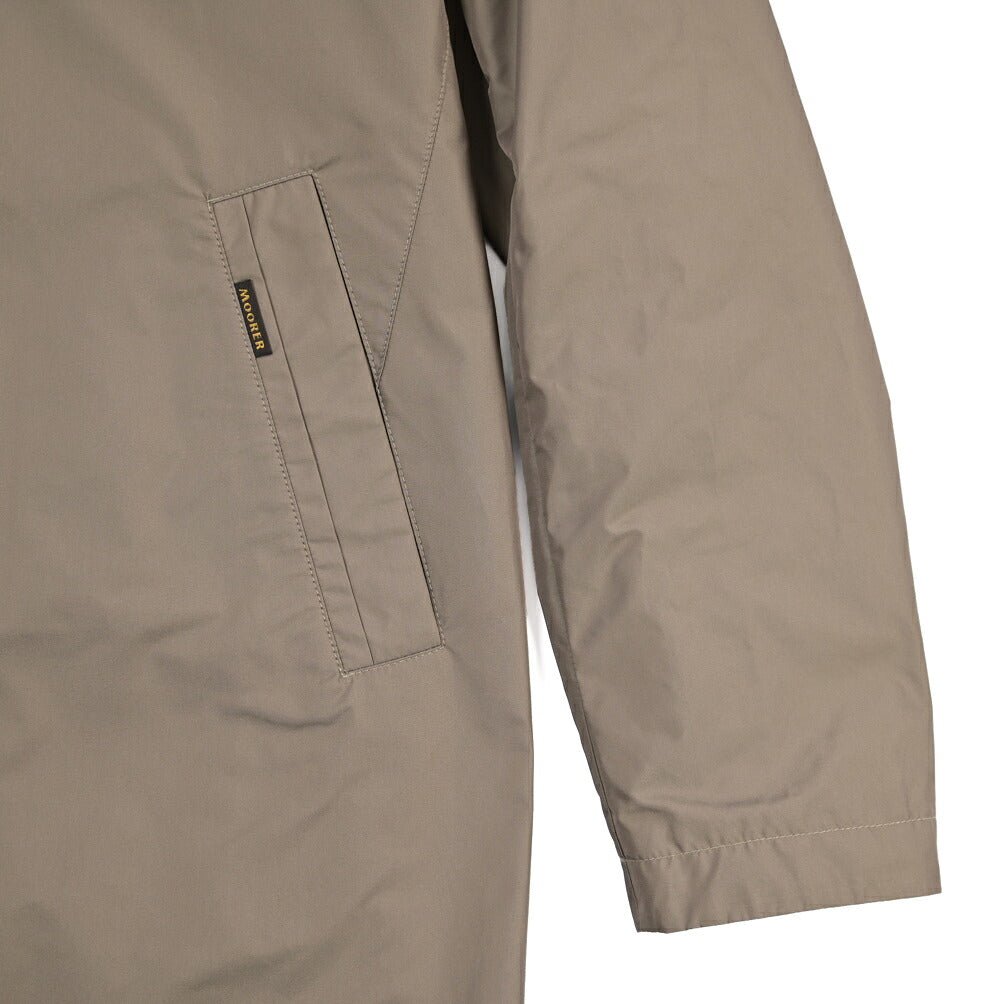 MOORER “HEKTOR-MK OT” ポリエステル100% スタンドカラーコート / ACQUA RESISTANT (撥水) ブラウン(AVANA) 48 | GUARDAROBA MILANO OFFICIAL STORE