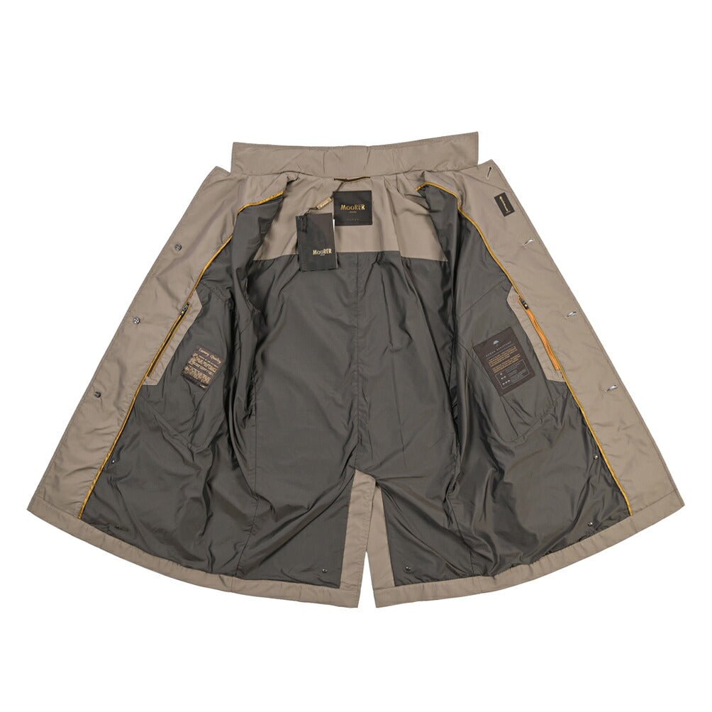 MOORER “HEKTOR-MK OT” ポリエステル100% スタンドカラーコート / ACQUA RESISTANT (撥水) ブラウン(AVANA) 48 | GUARDAROBA MILANO OFFICIAL STORE