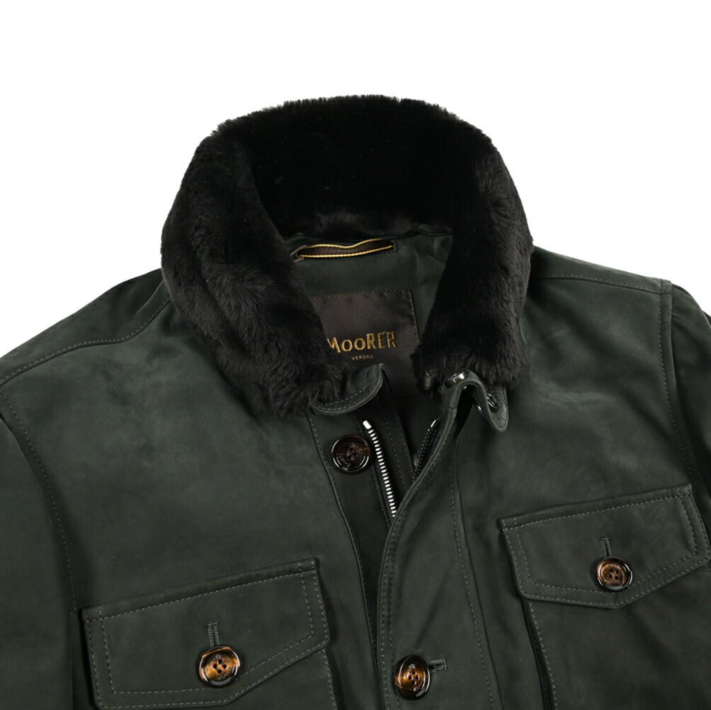 MOORER "HYDROS - NK" スエードレザー スタンドカラーダウンブルゾン｜420454｜GUARDAROBA MILANO OFFICIAL STORE