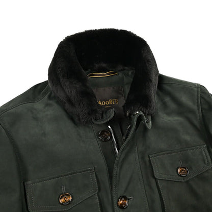 MOORER "HYDROS - NK" スエードレザー スタンドカラーダウンブルゾン｜420454｜GUARDAROBA MILANO OFFICIAL STORE