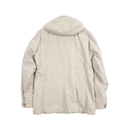 MOORER “ISACCO-S1” コットンギャバジン フード付きダウンジャケット / ACQUA RESISTANT(撥水) ベージュ(AVORIO) 48 | GUARDAROBA MILANO OFFICIAL STORE