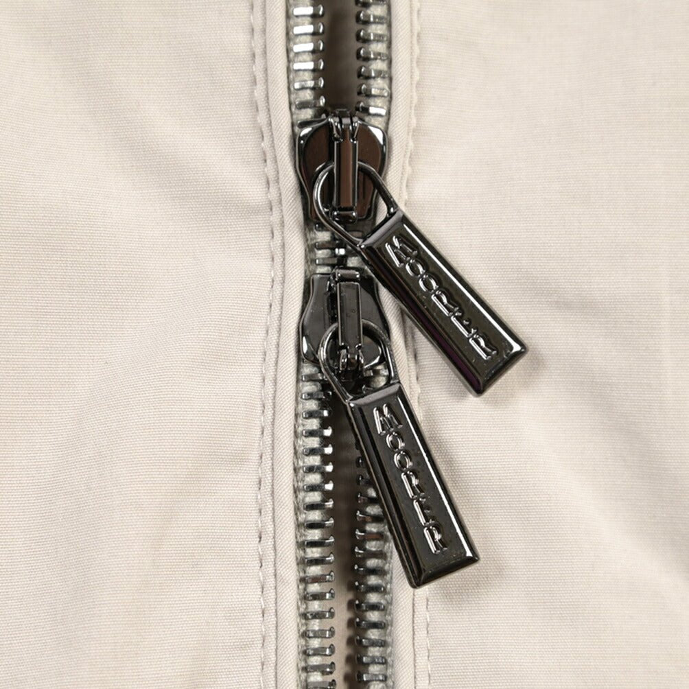 MOORER “ISACCO-S1” コットンギャバジン フード付きダウンジャケット / ACQUA RESISTANT(撥水) ベージュ(AVORIO) 48 | GUARDAROBA MILANO OFFICIAL STORE