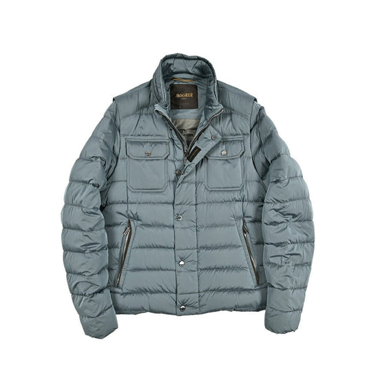 MOORER "JOYCE - S3C" ナイロン混 スタンドカラーダウンブルゾン / ACQUA RESISTANT(撥水)｜417770 - 44｜GUARDAROBA MILANO OFFICIAL STORE