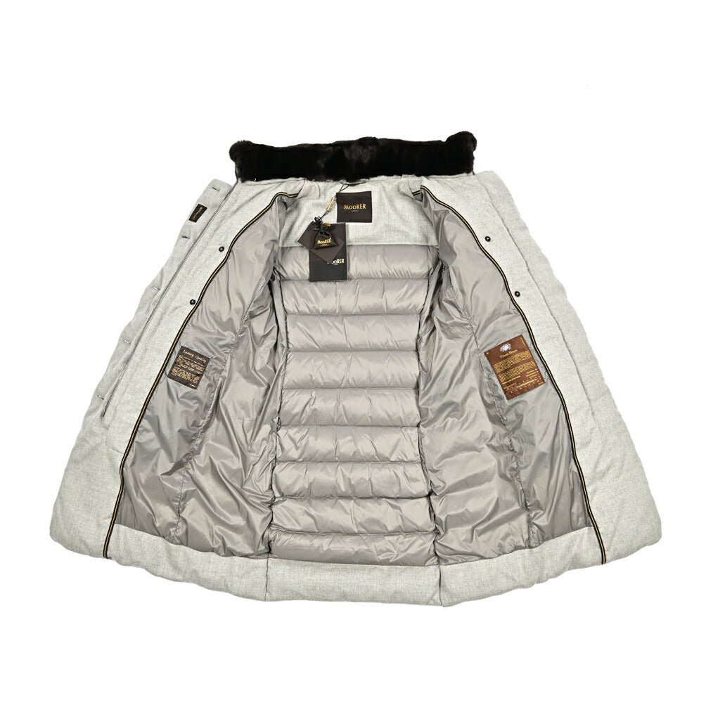 《レディース》MOORER "LONGAN - LS9" カシミヤ混ウール スタンドカラーダウンコート｜420426 - 40｜GUARDAROBA MILANO OFFICIAL STORE