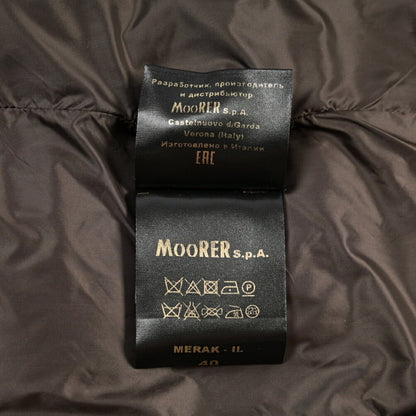MOORER “MERAK-IL” カシミヤ100% ファーフード付きスタンドカラーダウンコート / レディース ブラウン(NUT) 40 | GUARDAROBA MILANO OFFICIAL STORE