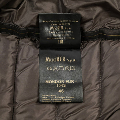 MOORER “MONDOR-FUR-104S” 異素材コンビ デニムダウンジャケット 取り外し可能ファー / JAPANESE FABRIC ネイビー(BLU) 46 | GUARDAROBA MILANO OFFICIAL STORE