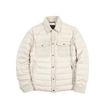 MOORER “MONTINI-25X” ナイロン切替 ダウンブルゾン オフホワイト(ECRU) 48 | GUARDAROBA MILANO OFFICIAL STORE
