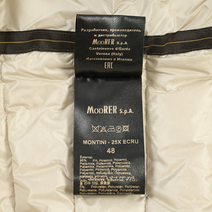 MOORER “MONTINI-25X” ナイロン切替 ダウンブルゾン オフホワイト(ECRU) 48 | GUARDAROBA MILANO OFFICIAL STORE