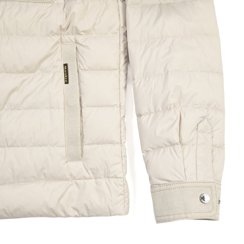 MOORER “MONTINI-25X” ナイロン切替 ダウンブルゾン オフホワイト(ECRU) 48 | GUARDAROBA MILANO OFFICIAL STORE