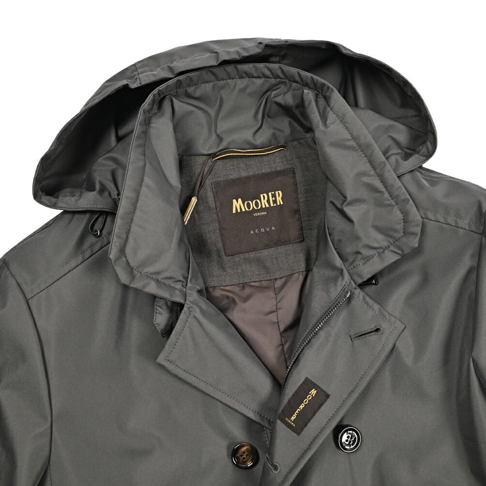 MOORER MORANDI - GF 高密度ポリエステル100% フード付きトレンチコート / ACQUA PROOF(防水)｜436830｜GUARDAROBA MILANO OFFICIAL STORE