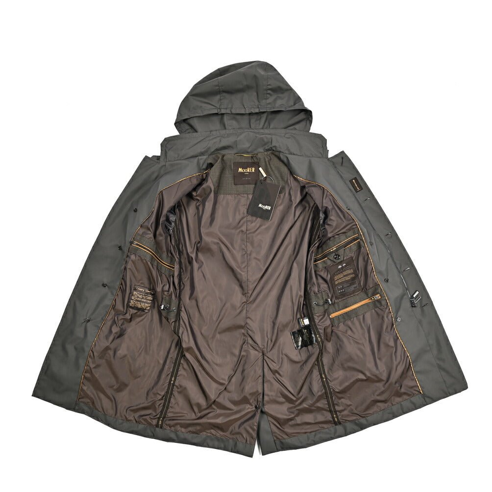 MOORER MORANDI - GF 高密度ポリエステル100% フード付きトレンチコート / ACQUA PROOF(防水)｜436830｜GUARDAROBA MILANO OFFICIAL STORE