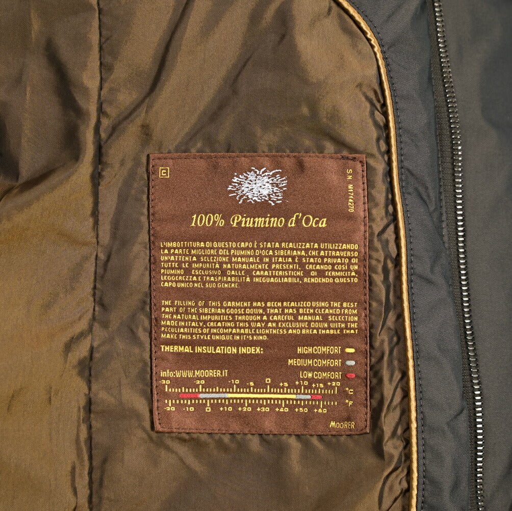MOORER "MORRIS - KM" ポリエステル100% スタンドカラーダウンコート｜420477｜GUARDAROBA MILANO OFFICIAL STORE