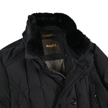 MOORER "MORRIS - KN" ストレッチナイロン スタンドカラーダウンコート / ACQUA RESISTANT(撥水)｜420464｜GUARDAROBA MILANO OFFICIAL STORE