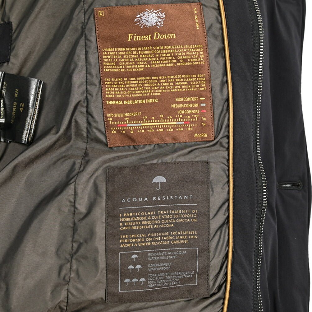 MOORER "MORRIS - KN" ストレッチナイロン スタンドカラーダウンコート / ACQUA RESISTANT(撥水)｜420464｜GUARDAROBA MILANO OFFICIAL STORE