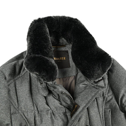 MOORER "MORRIS - L" カシミヤ混ウール スタンドカラーダウンコート｜420465｜GUARDAROBA MILANO OFFICIAL STORE