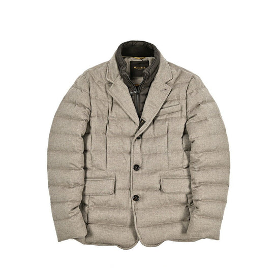 MOORER "NOMOS - IL" カシミヤ100% 3Bシングルダウンジャケット (着脱可能ダウンライナー付き)｜417844 - 48｜GUARDAROBA MILANO OFFICIAL STORE