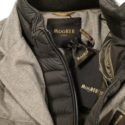 MOORER "NOMOS - IL" カシミヤ100% 3Bシングルダウンジャケット (着脱可能ダウンライナー付き)｜417844 - 48｜GUARDAROBA MILANO OFFICIAL STORE