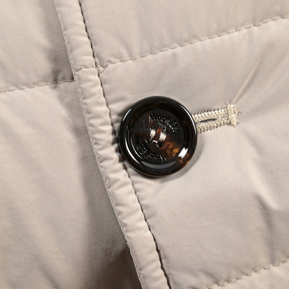 MOORER “NOMOS-OS” ナイロン混 着脱可能フロントライナー付き ダウンジャケット ベージュ(MARMO) 48 | GUARDAROBA MILANO OFFICIAL STORE