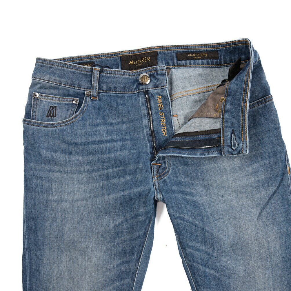 MOORER "PAVEL - PS705" ストレッチデニム テーパードジーンズ｜437121-30｜GUARDAROBA MILANO OFFICIAL STORE