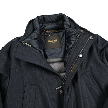 MOORER "PERTH - CA" ストレッチウール スタンドカラーダウンコート｜417809｜GUARDAROBA MILANO OFFICIAL STORE
