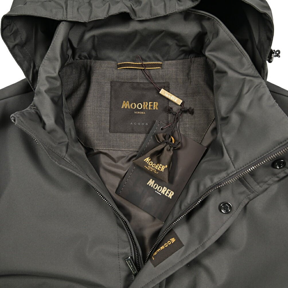 MOORER PETRARCA - GF ポリエステル100% フード付きスタンドカラーコート / ACQUA PROOF(防水)｜436011-48｜GUARDAROBA MILANO OFFICIAL STORE