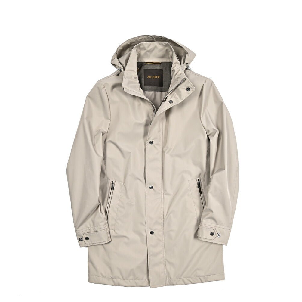 MOORER PETRARCA - GF ポリエステル100% フード付きスタンドカラーコート / ACQUA PROOF(防水)｜436821｜GUARDAROBA MILANO OFFICIAL STORE
