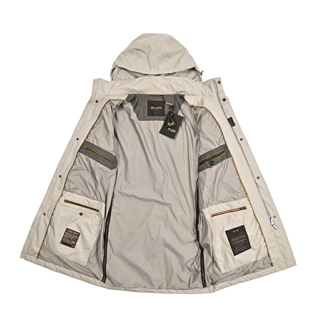 MOORER PETRARCA - GF ポリエステル100% フード付きスタンドカラーコート / ACQUA PROOF(防水)｜436821｜GUARDAROBA MILANO OFFICIAL STORE