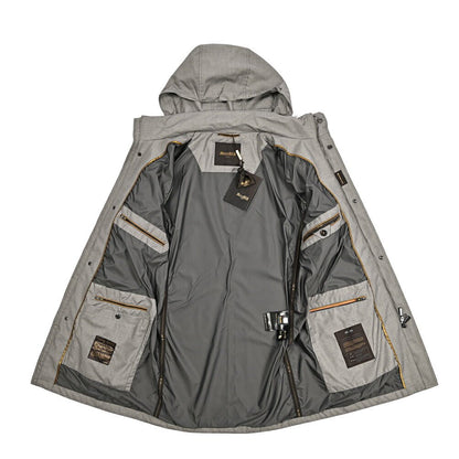 MOORER PETRARCA - PUM ビスコース混 フード付きスタンドカラーコート / ACQUA PROOF(防水)｜436831-48｜GUARDAROBA MILANO OFFICIAL STORE