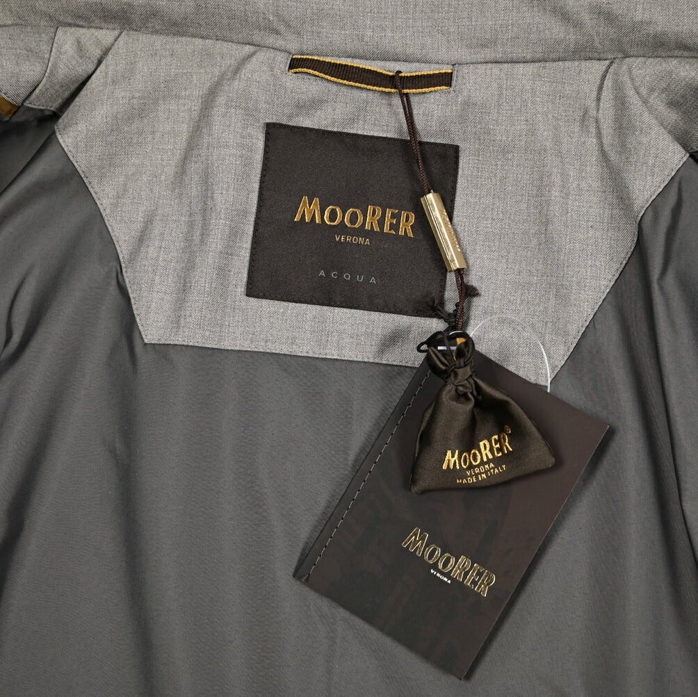 MOORER PETRARCA - PUM ビスコース混 フード付きスタンドカラーコート / ACQUA PROOF(防水)｜436831-48｜GUARDAROBA MILANO OFFICIAL STORE