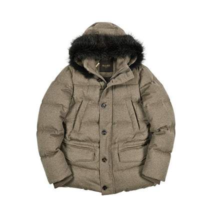 MOORER "PHILIP - IL" カシミヤ100% ファーフード付きダウンジャケット (Loro Piana RAIN SYSTEM)｜420491｜GUARDAROBA MILANO OFFICIAL STORE