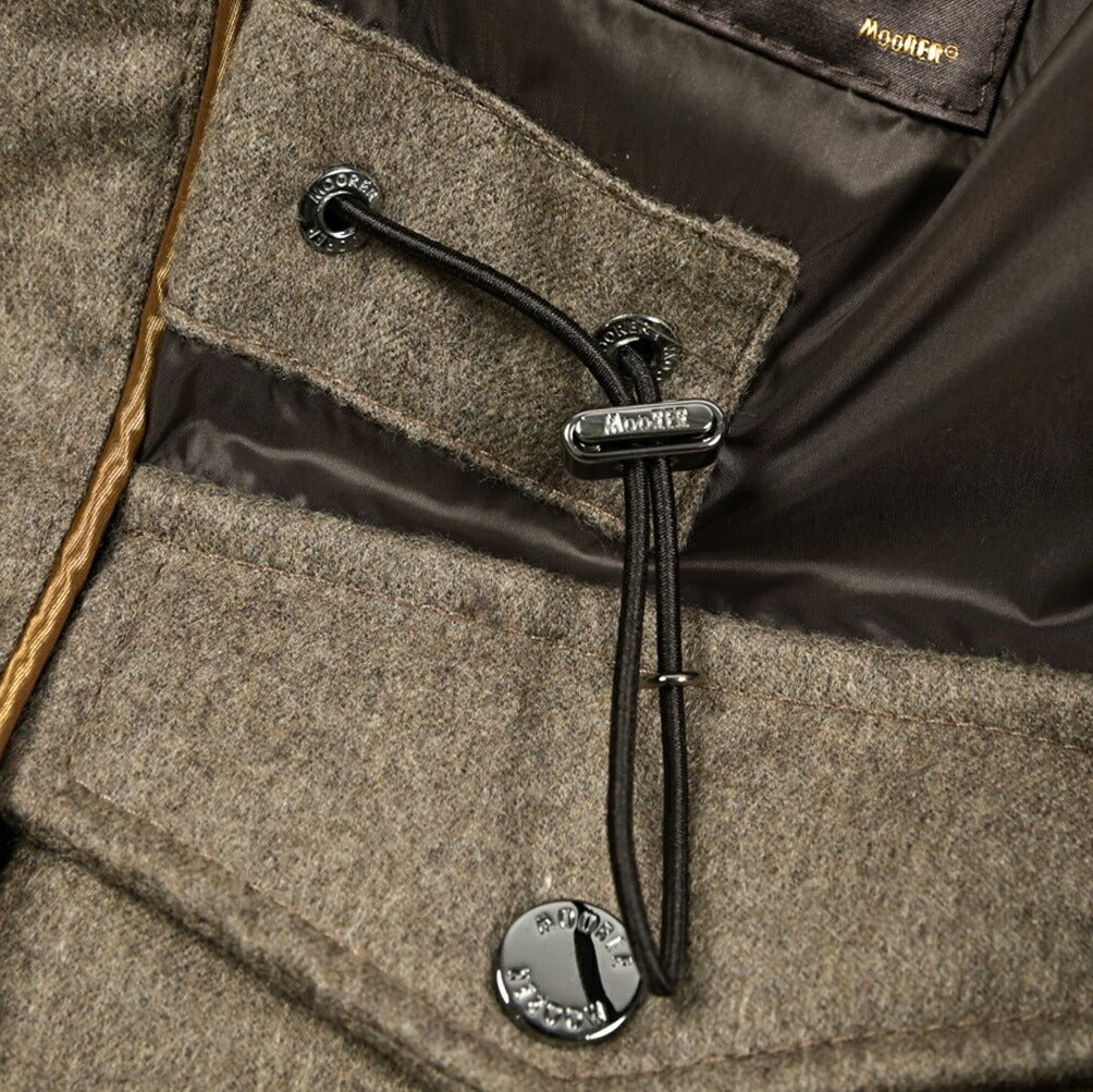 MOORER "PHILIP - IL" カシミヤ100% ファーフード付きダウンジャケット (Loro Piana RAIN SYSTEM)｜420491｜GUARDAROBA MILANO OFFICIAL STORE