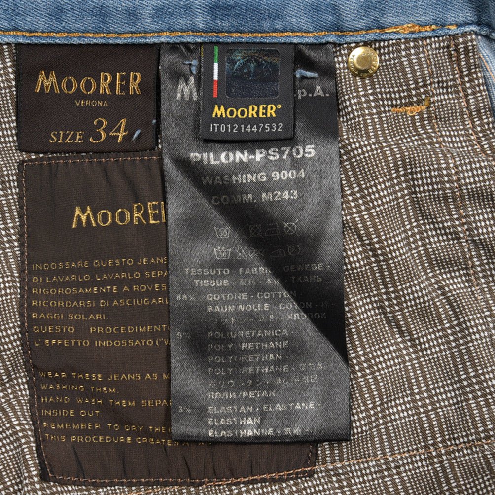 MOORER "PILON - PS705" ストレッチデニム スリムジーンズ｜437097-34｜GUARDAROBA MILANO OFFICIAL STORE