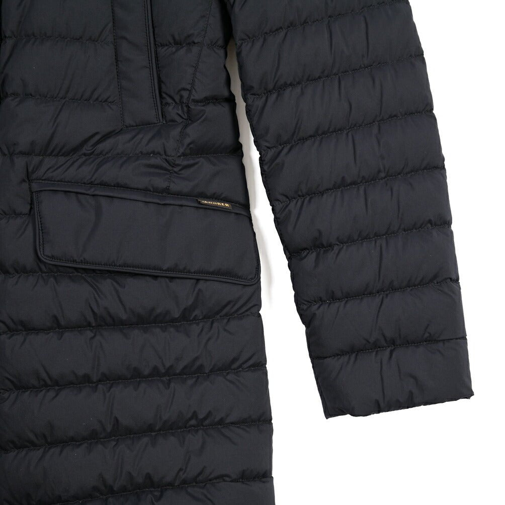 MOORER “PONTI-S3” ストレッチナイロン 着脱可能フロントライナー付き ダウンコート / ACQUA RESISTANT(撥水) ネイビー(DARK BLU) 46 | GUARDAROBA MILANO OFFICIAL STORE