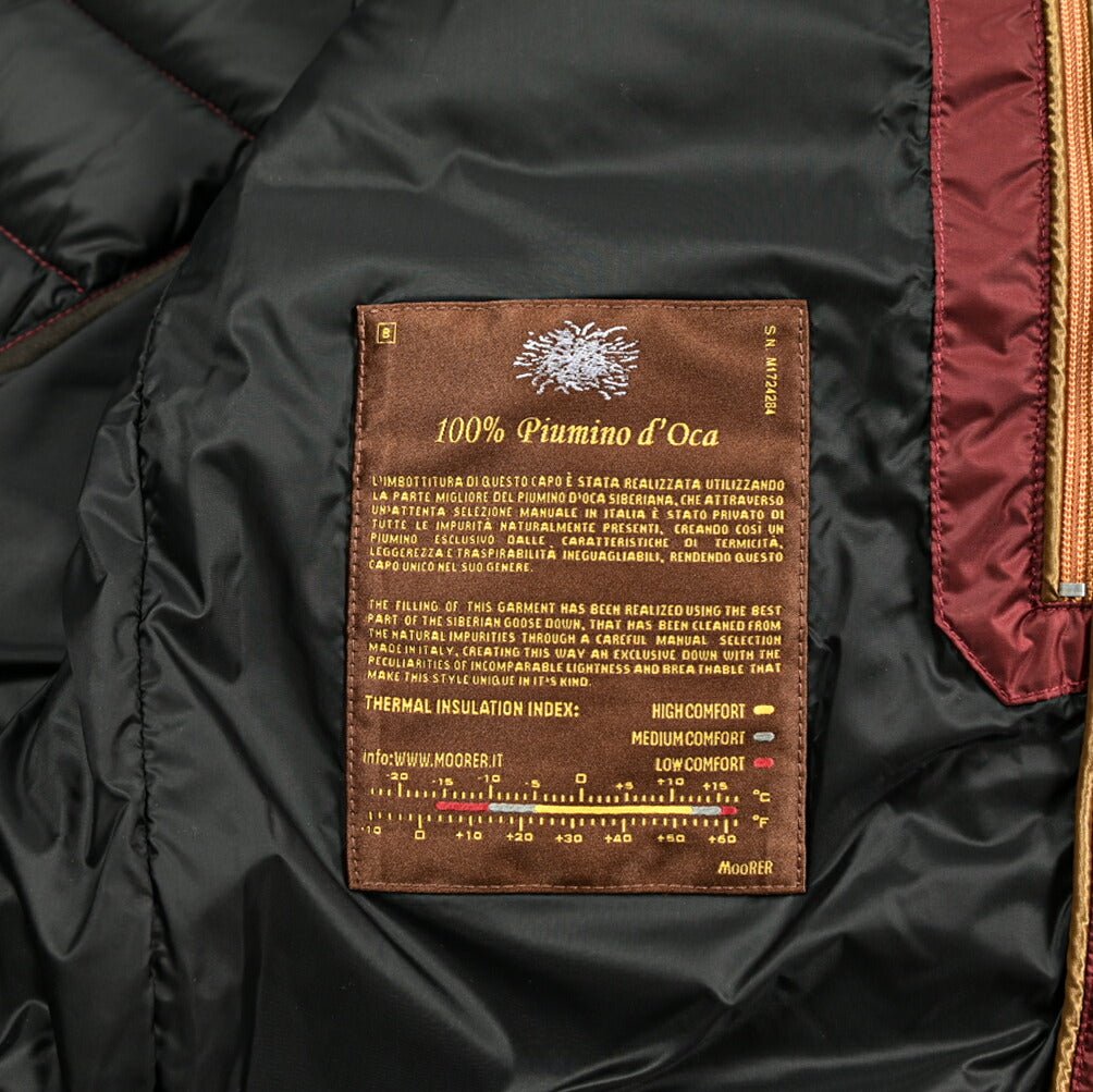 MOORER "RAY - SH" ナイロン100% スタンドカラーダウンジャケット｜418237｜GUARDAROBA MILANO OFFICIAL STORE
