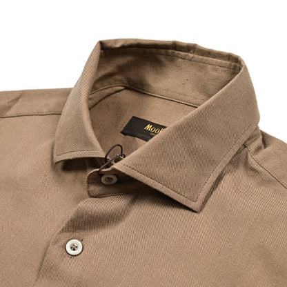 MOORER "ROMAN - LU" コットンカシミヤ ホリゾンタルカラーツイルシャツ｜418437｜GUARDAROBA MILANO OFFICIAL STORE