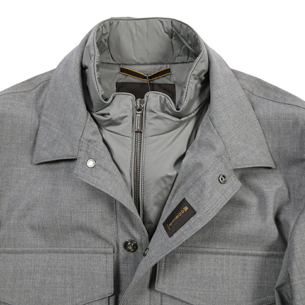 MOORER “SANDER-BT” ヴァージンウール フィールドジャケット グレー(GRIGIO) 48 | GUARDAROBA MILANO OFFICIAL STORE