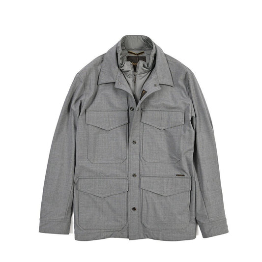 MOORER “SANDER-BT” ヴァージンウール フィールドジャケット グレー(GRIGIO) 48 | GUARDAROBA MILANO OFFICIAL STORE