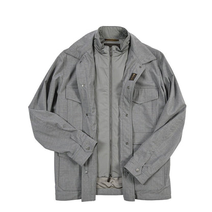 MOORER “SANDER-BT” ヴァージンウール フィールドジャケット グレー(GRIGIO) 48 | GUARDAROBA MILANO OFFICIAL STORE